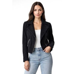 Philosophy Black Faux Suede Jacket –‎ Size M
